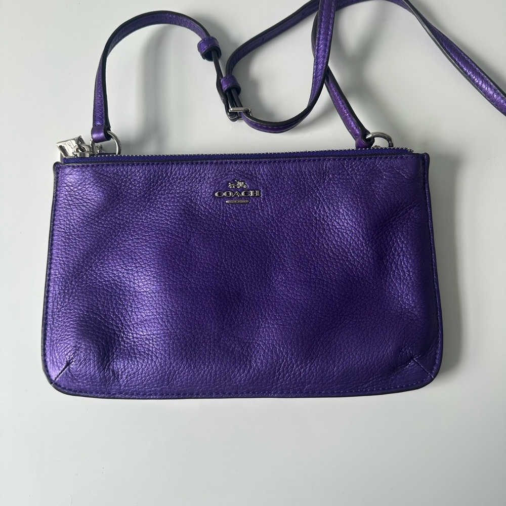 Vintage Coach Vibrant Purple Crossbody Bag
